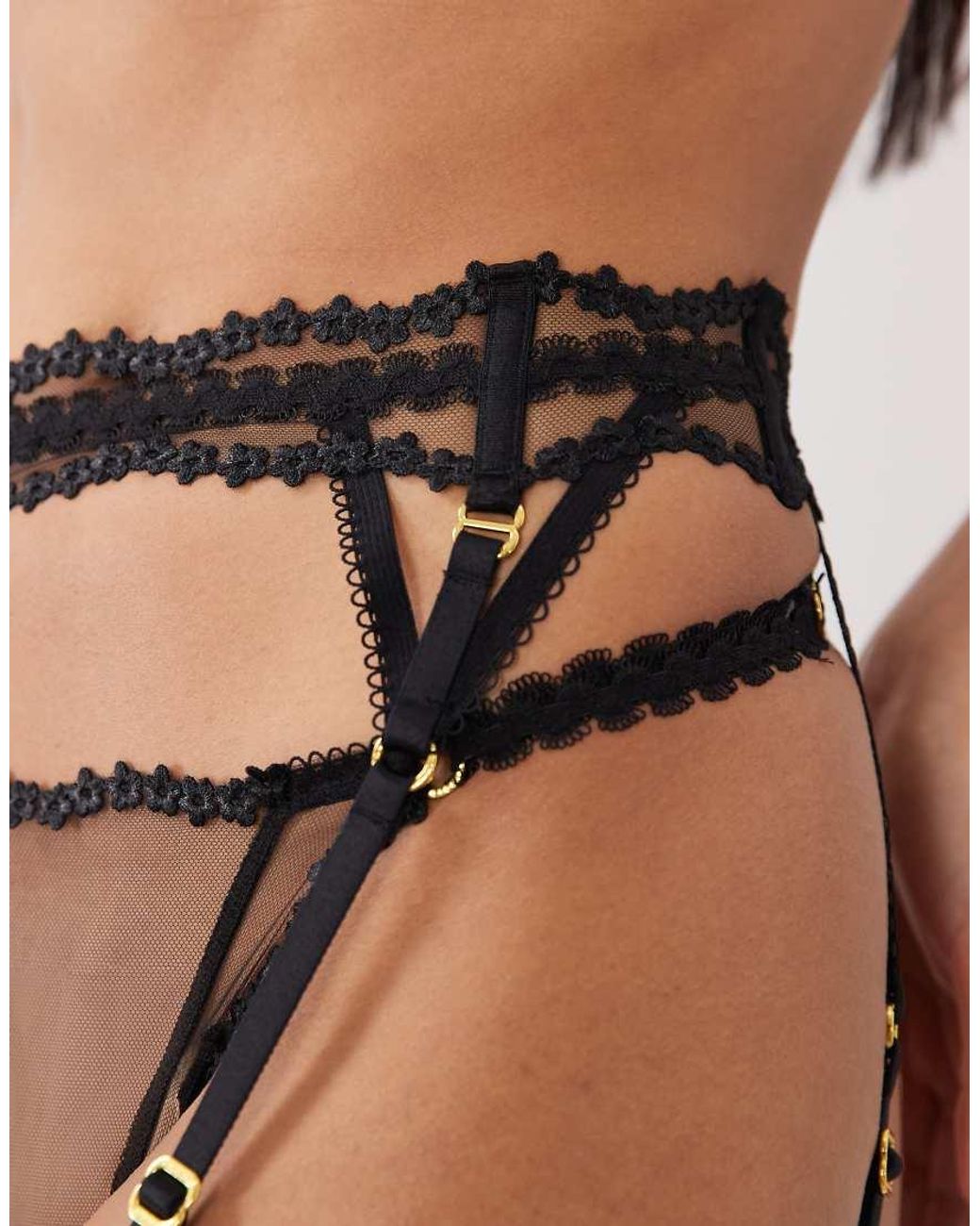 Untold Story Black Kiss And Tell Suspender Belt