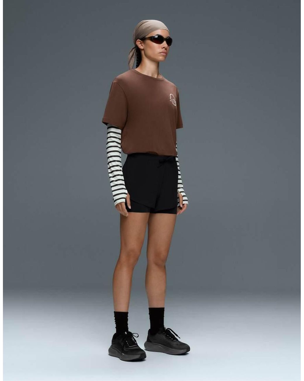 Oysho Gray Boxy Cotton Blend Short-Sleeved T-Shirt With Print