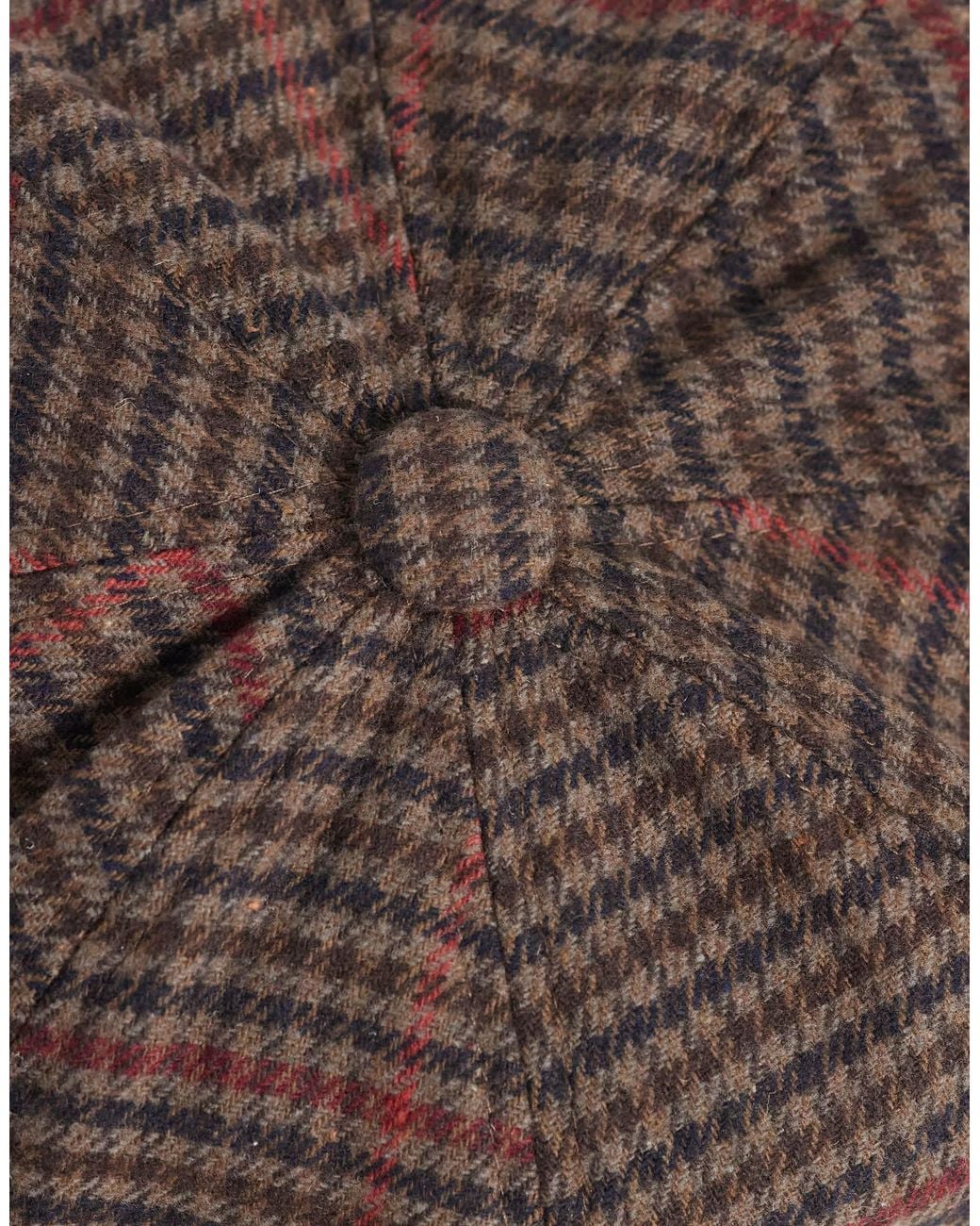 ASOS Brown Check Baker Boy Cap for men