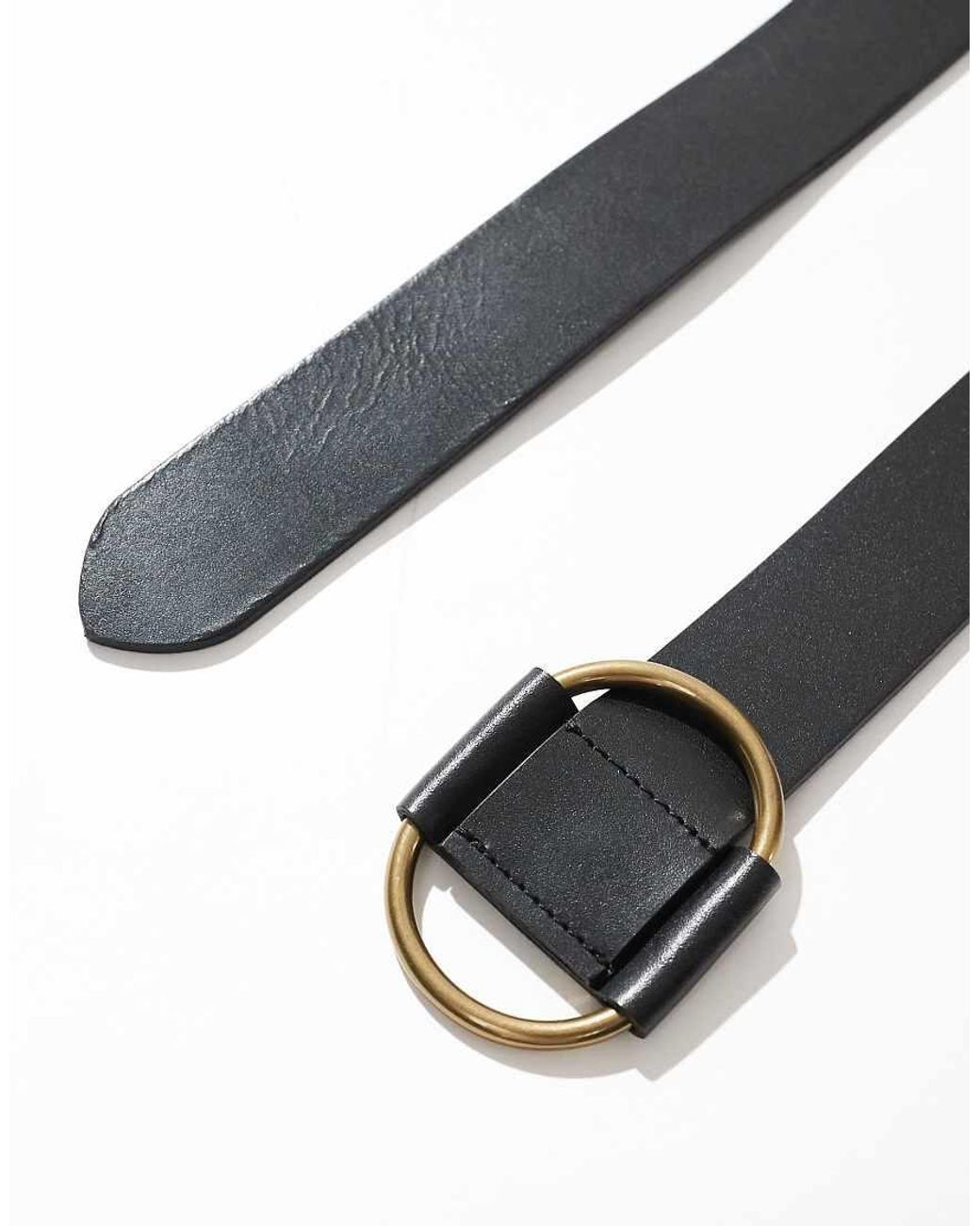 Pieces Gray Leather Belt With Round Buckle