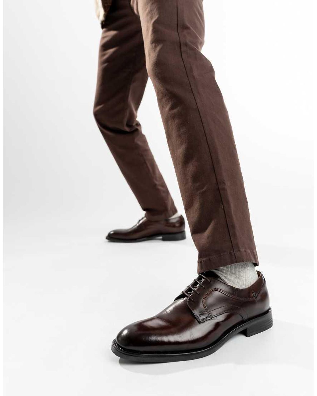 Base London Brown Sleeve Lace Up Shoe for men