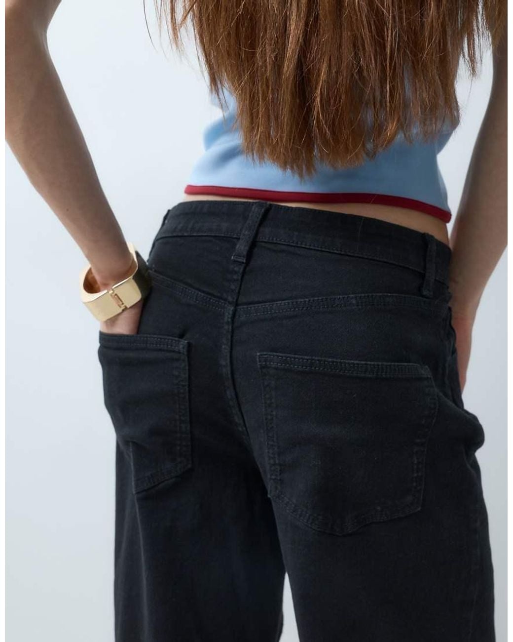 Vero Moda Blue High Rise Wide Leg Jeans