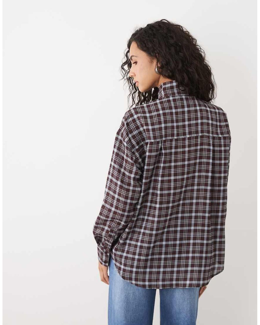 ASOS Gray Funnel Neck Shirt