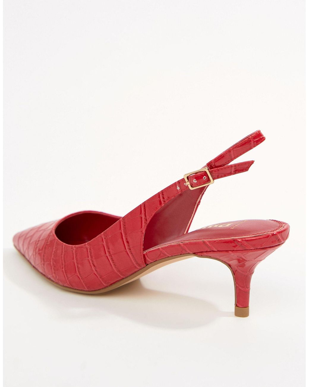 red kitten heel shoes wide fit