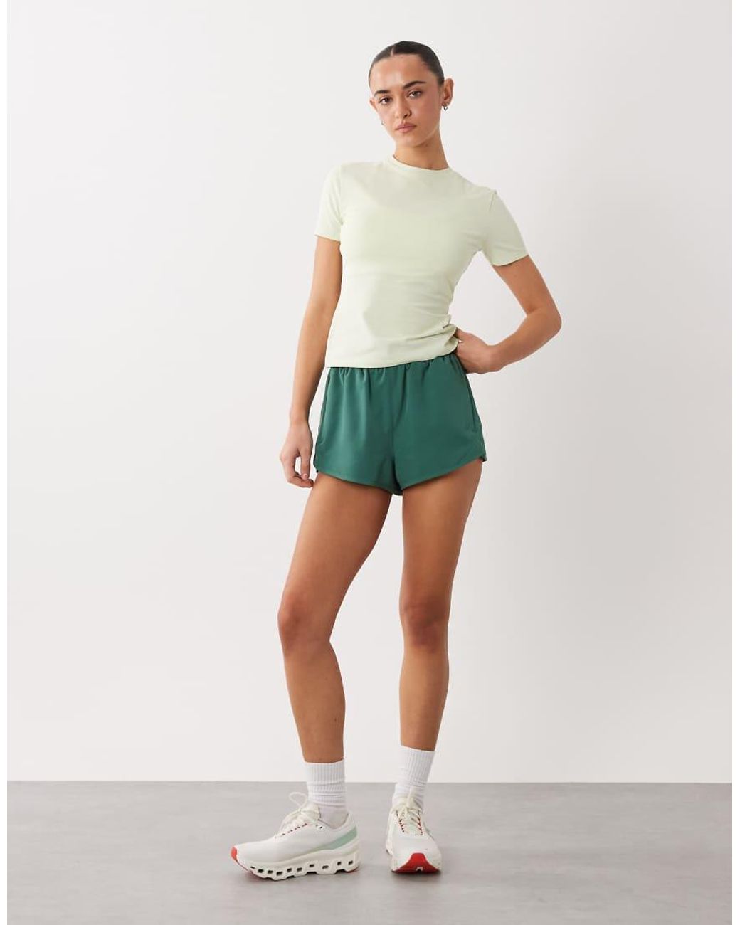 4505 Green Fitted Cotton Everyday T-shirt With Quick Dry Finish