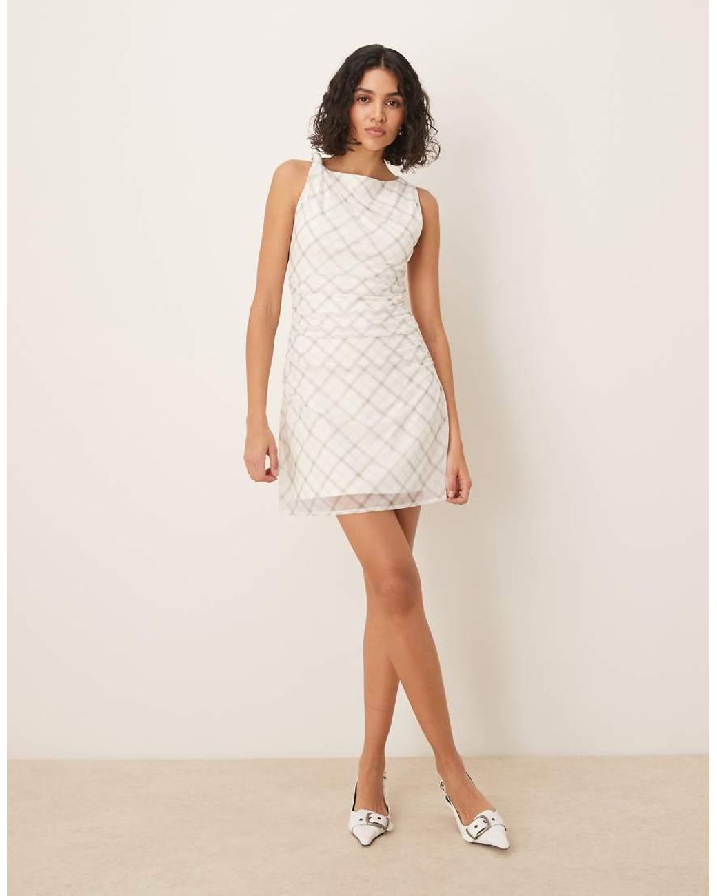 Abercrombie & Fitch Natural Layered Mini Dress