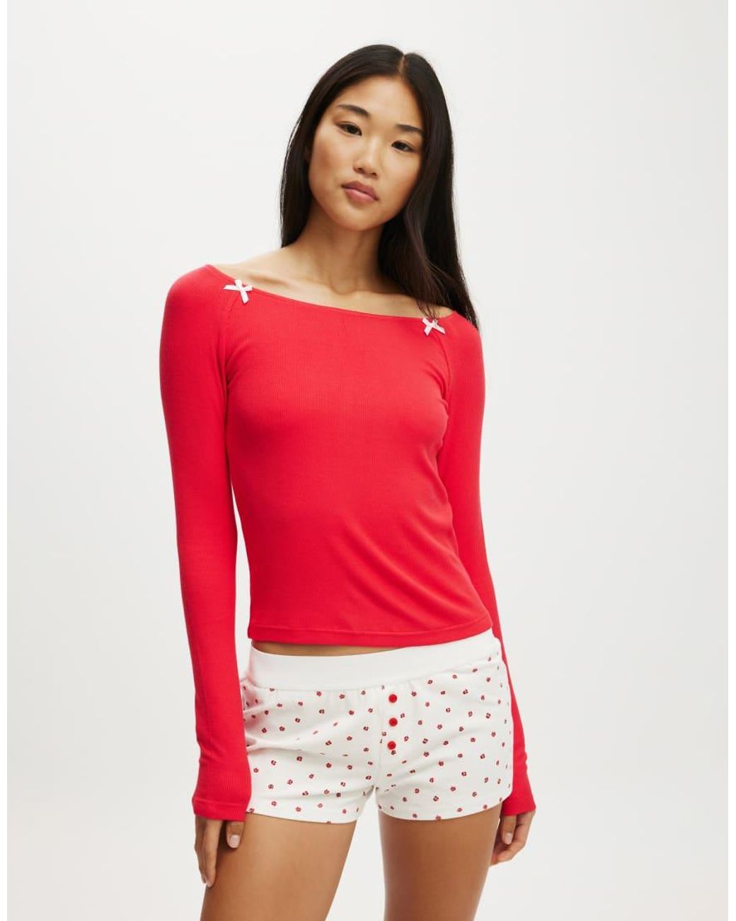 Cotton On Red Peached Jersey Boyshort