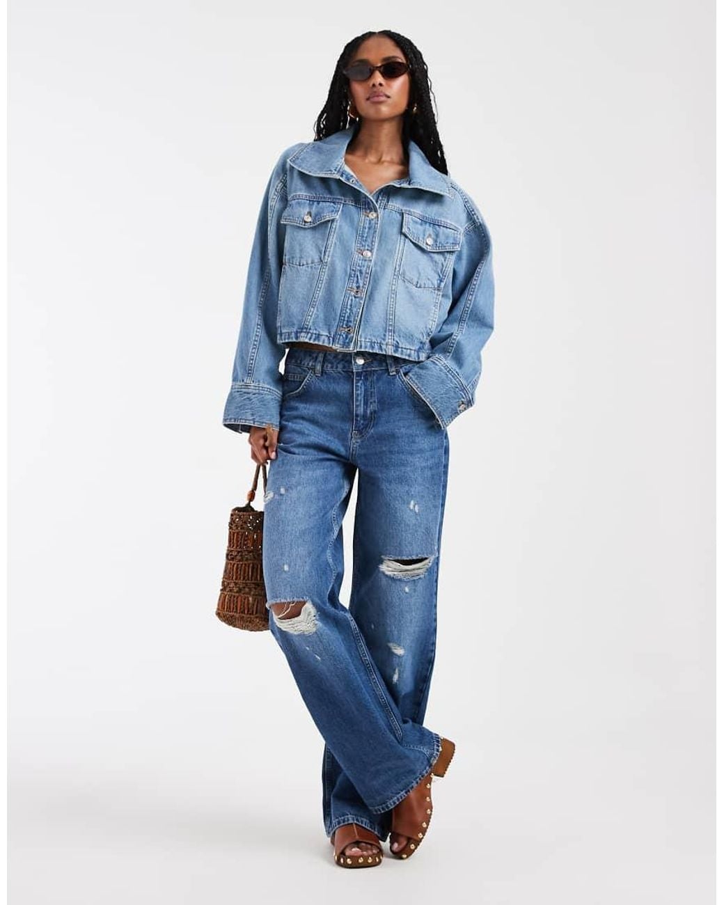 Free People Blue Side To Side Jacket