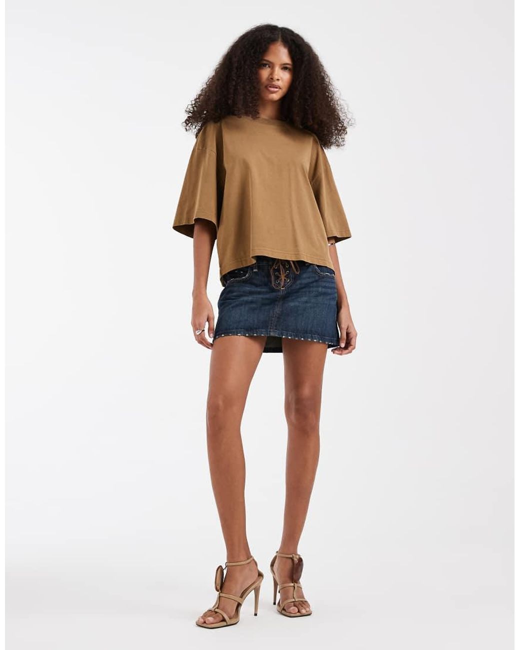 & Other Stories Brown Boxy Oversized T-shirt
