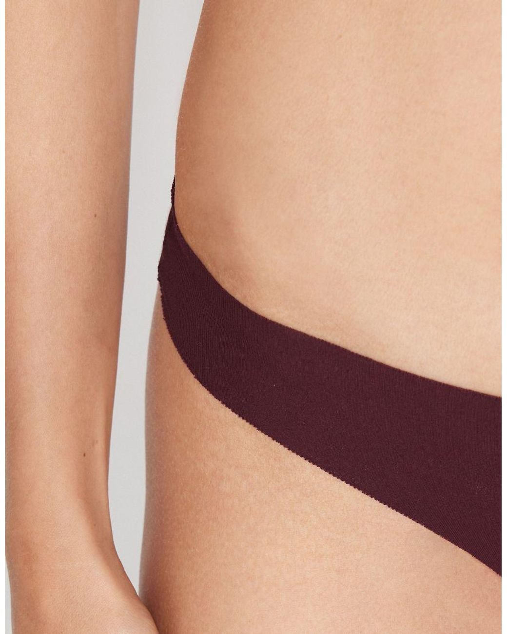 Tezenis Purple Seamless Cotton Brazilian Briefs