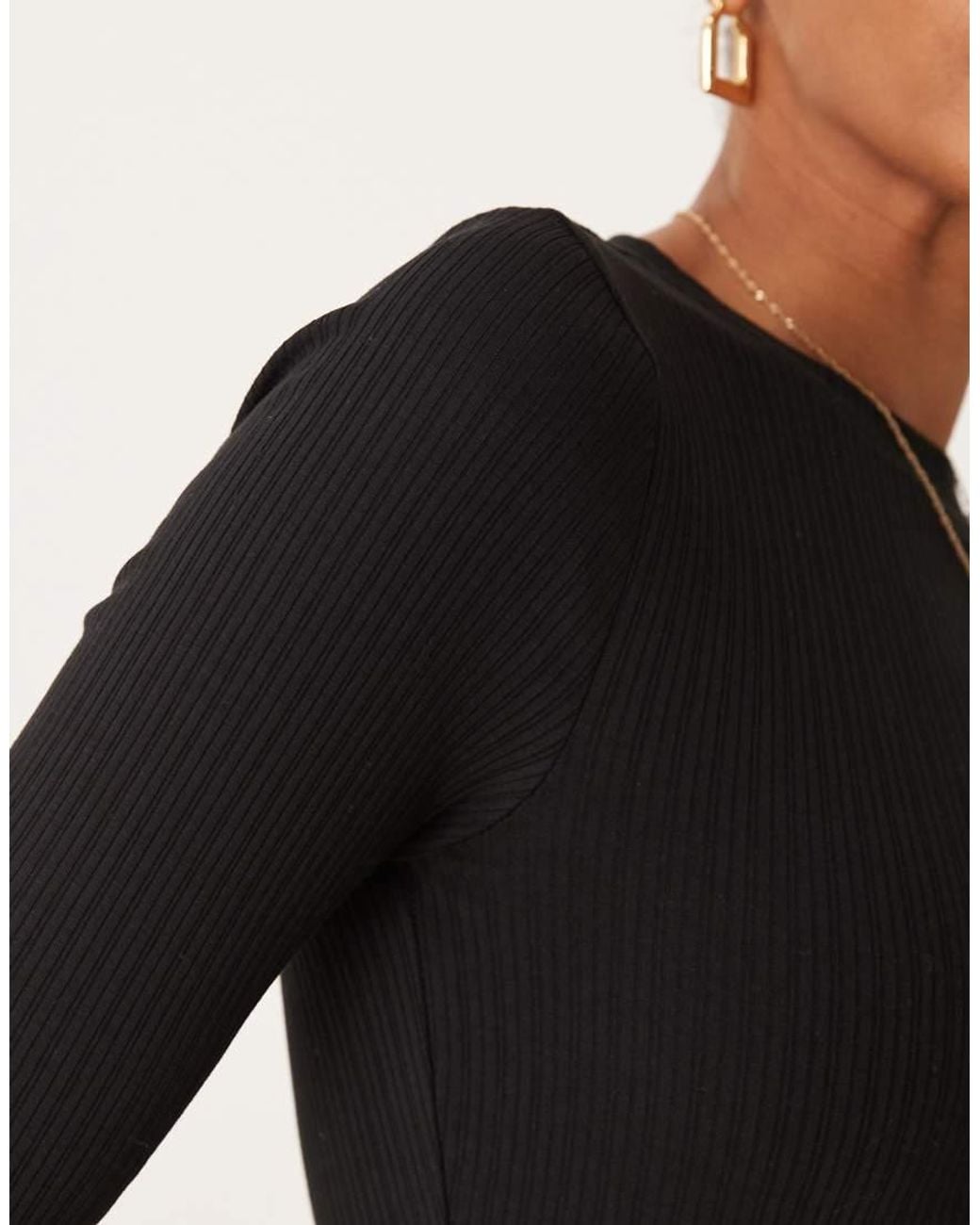 New Look Black Crew Neck Long Sleeve Bodysuit
