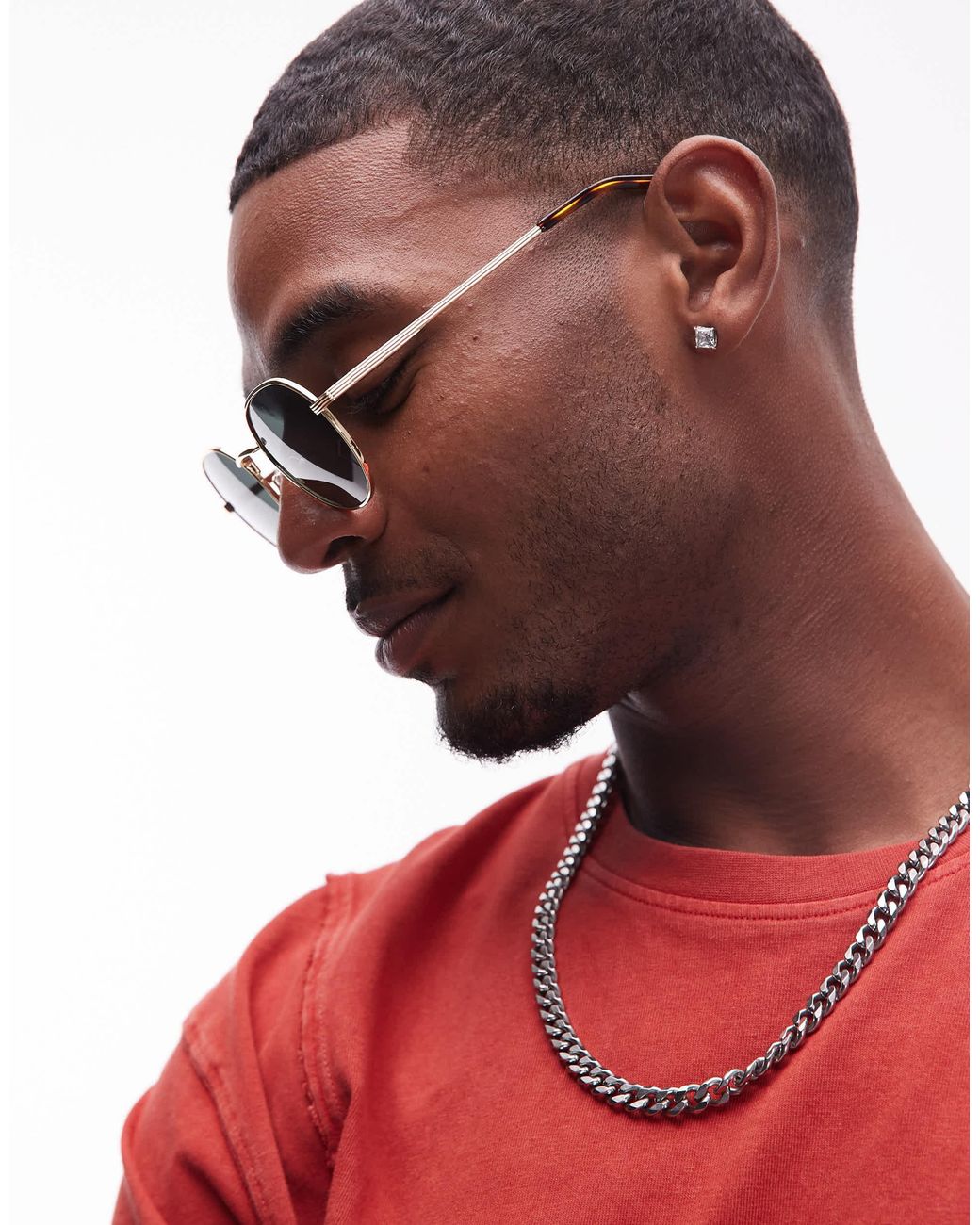 Le Specs Red – odyssey – runde sonnenbrille mit metallgestell und polarisierten gläsern