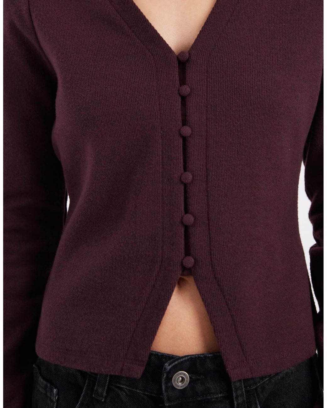 Threadbare Purple – strickjacke