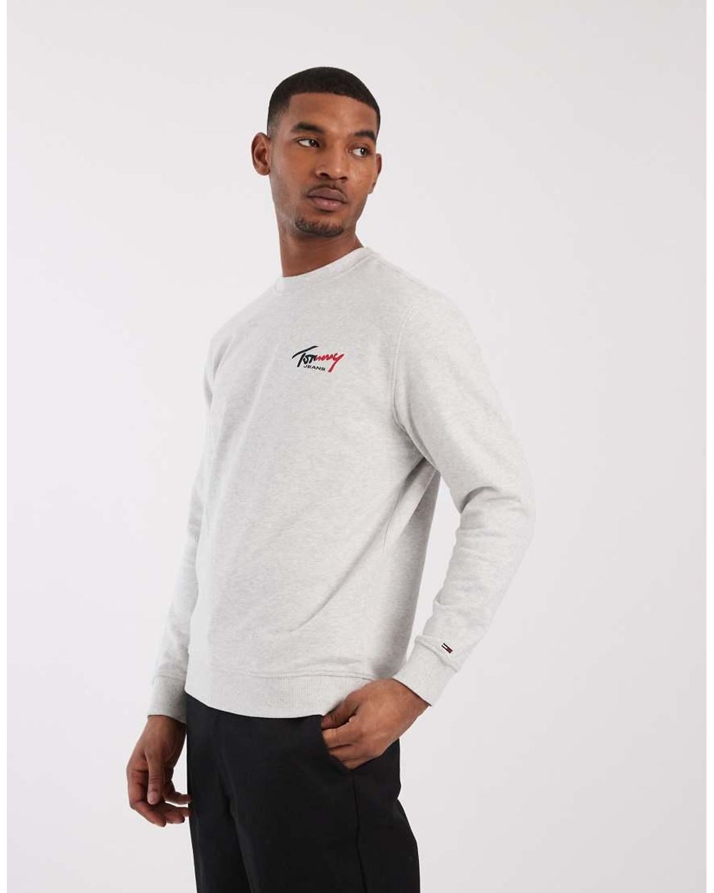 Tommy Hilfiger White Sign Logo Sweatshirt for men