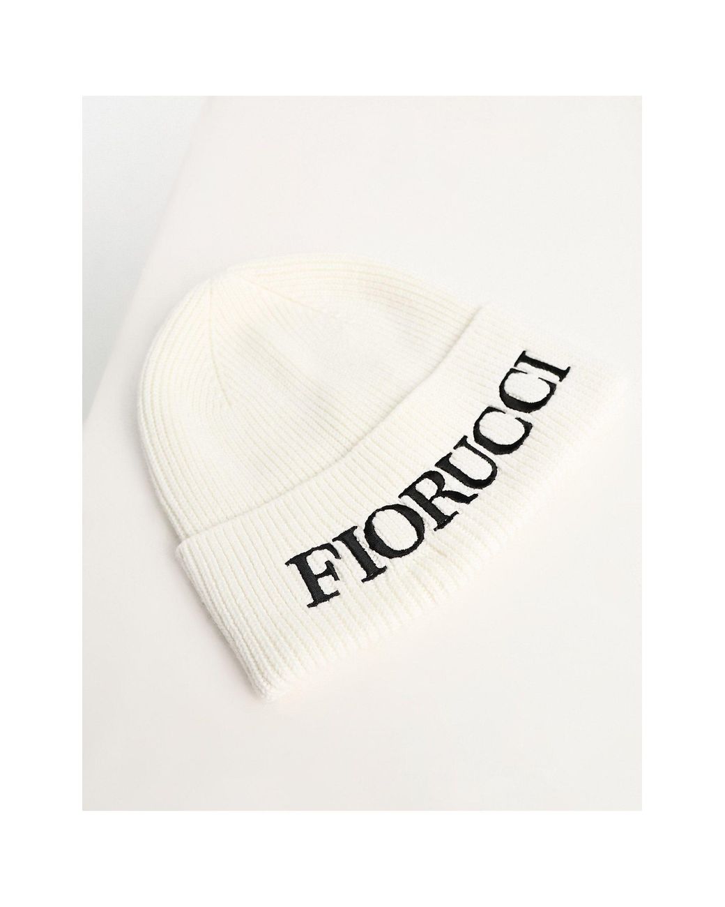 Fiorucci Rib Beanie With Embroidered Logo in Pink | Lyst UK