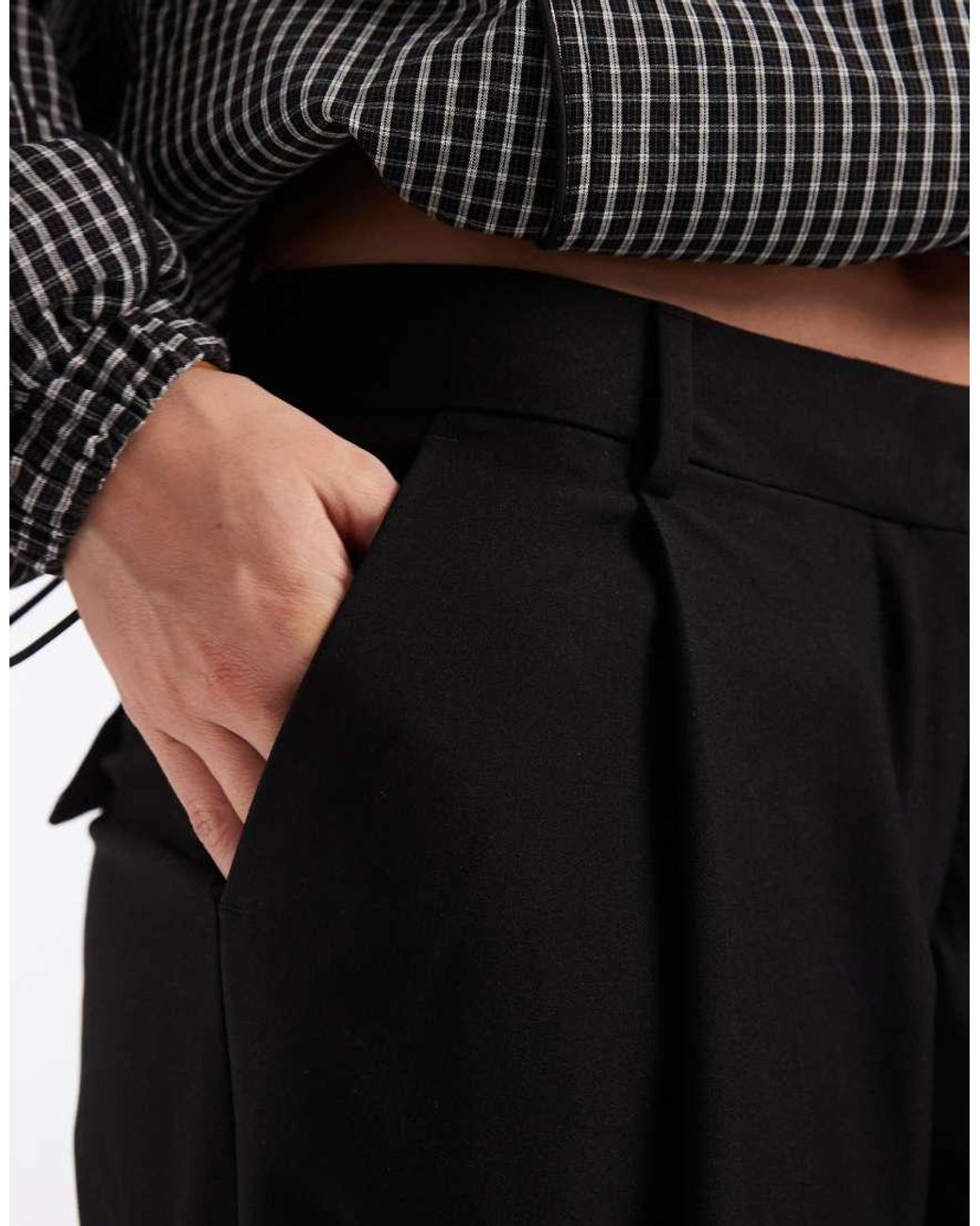 JJXX Black Low Rise Wide Leg Trousers