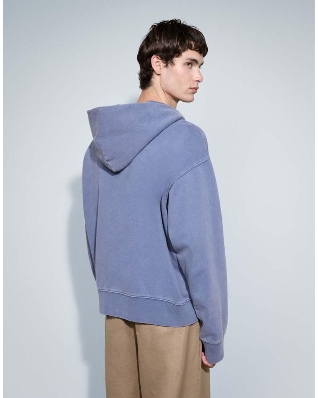 Weekday Blue Co-ord Boxy Fit Zip Hoodie for men