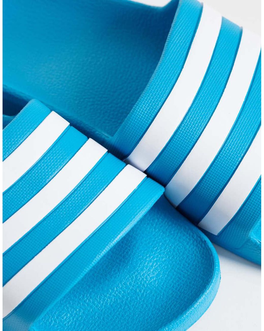 Adidas Originals Blue Adidas Training Adilette Aqua Sliders for men