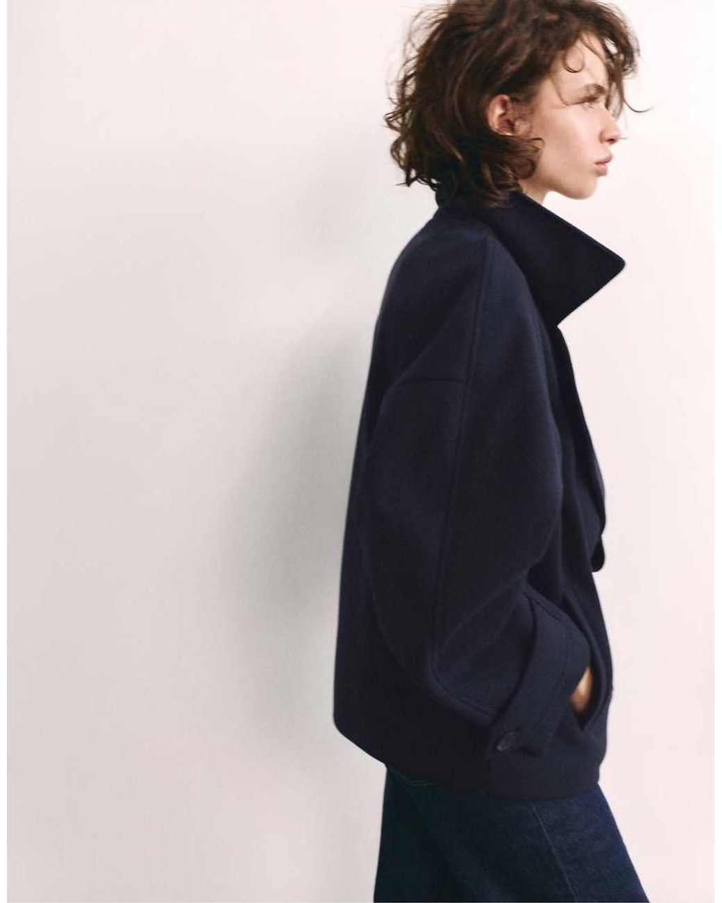 Pull&Bear Blue Short Coat