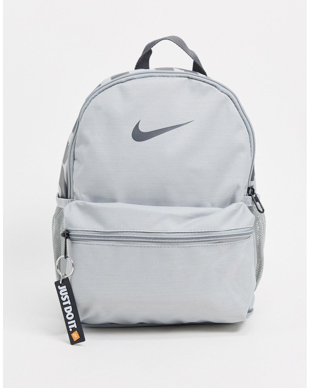 nike mini just do it backpack in grey