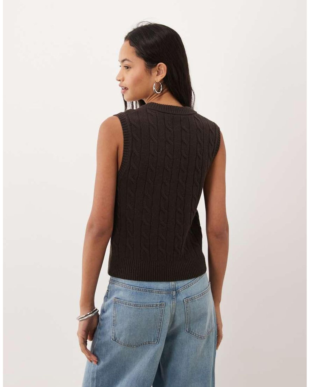 Gant Black Cable Knit Vest