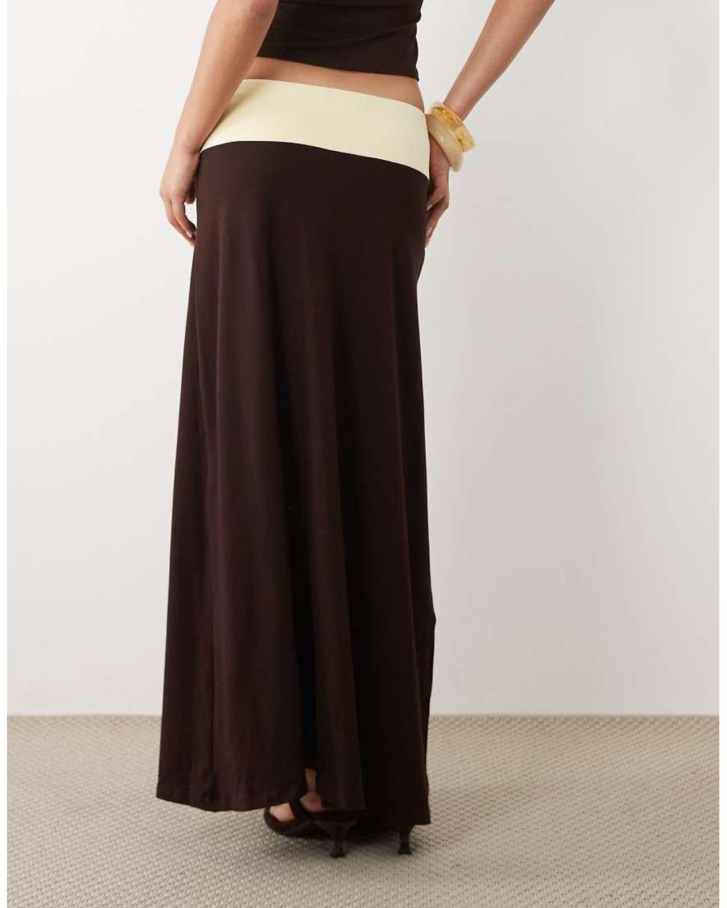 Motel White Olie Maxi Skirt Co-ord