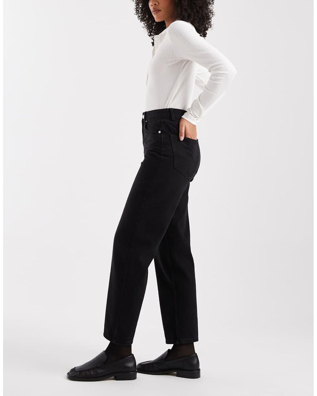 ONLY Black Robbie High Waist Straight Leg Jeans