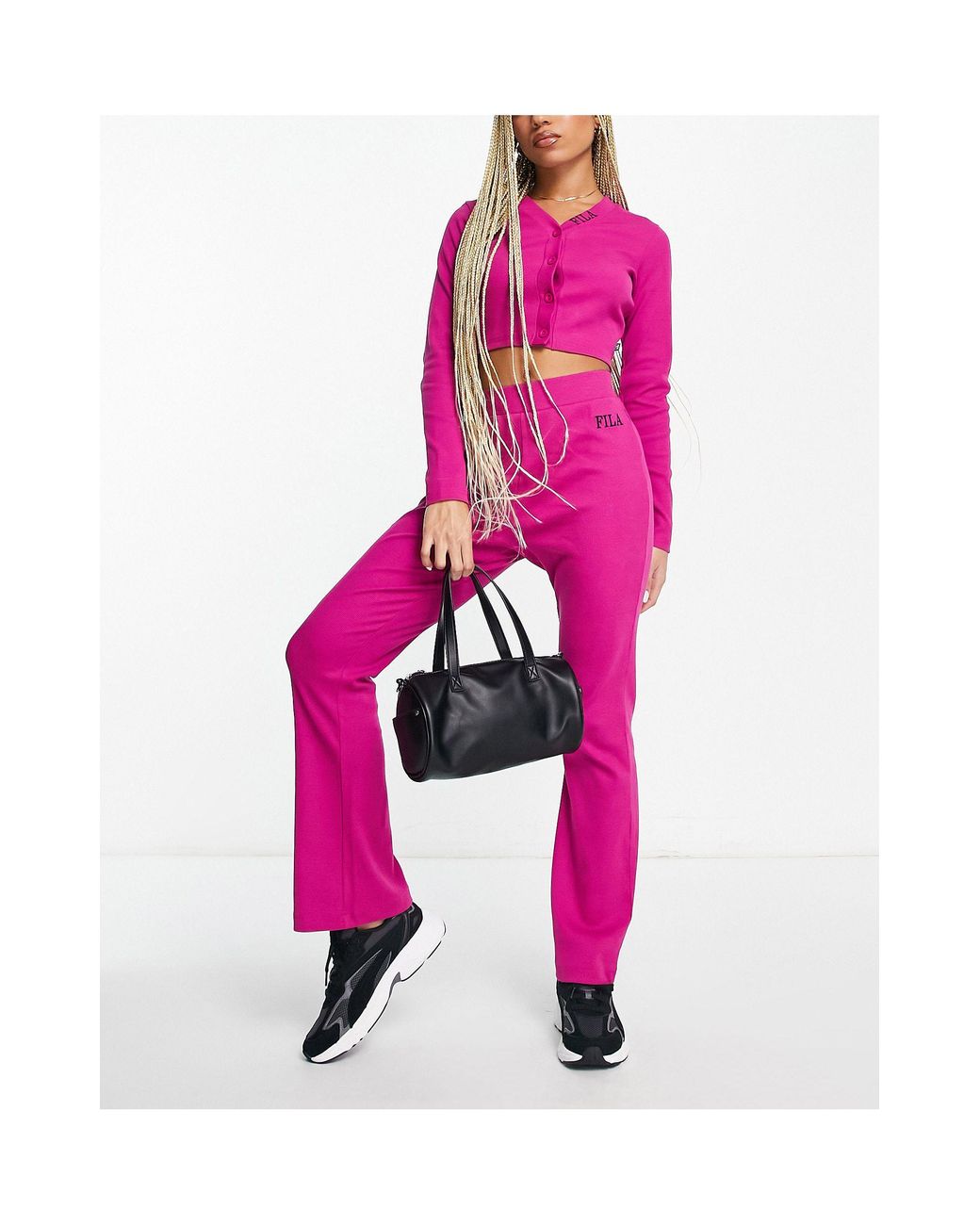 Fila pink tracksuit sale