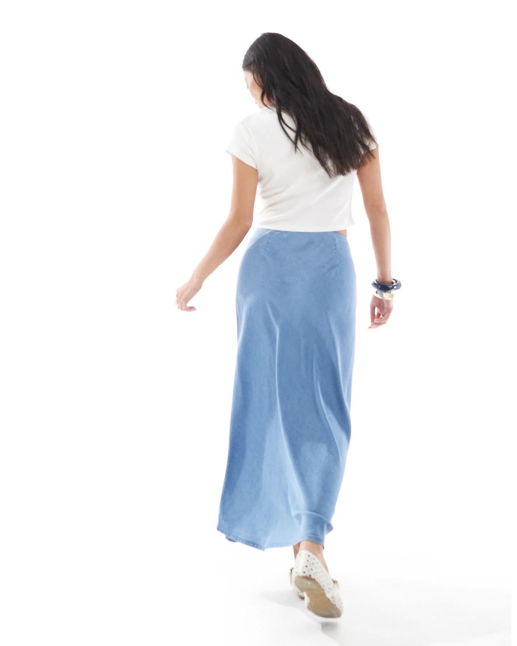 Only Petite Blue – chambray-maxirock