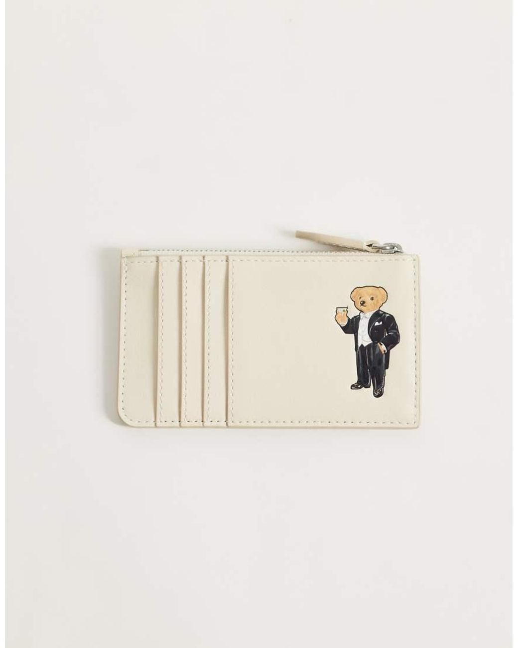 Polo Ralph Lauren Natural Bear Print Card Case