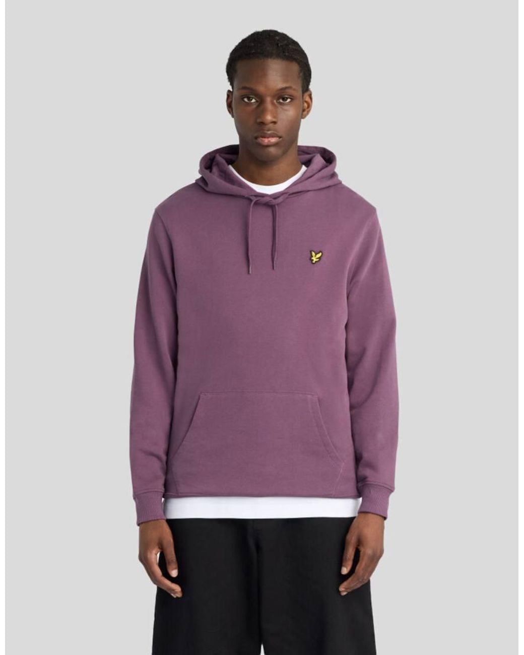 Lyle & Scott Purple Mid Layers Pullover Hoodie for men