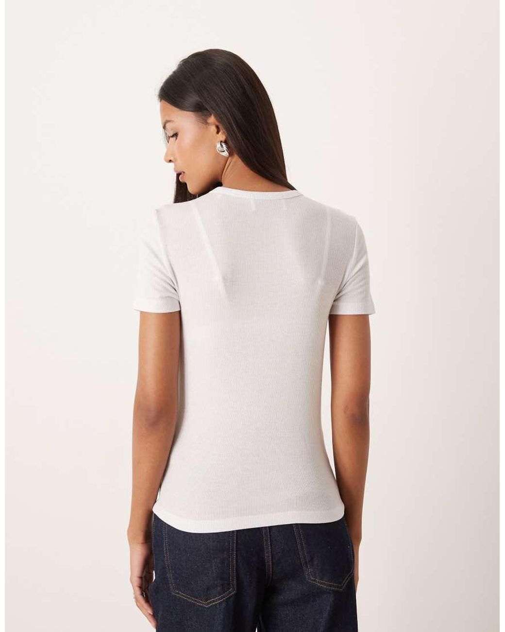 Aware Blue Ribbed T-shirt
