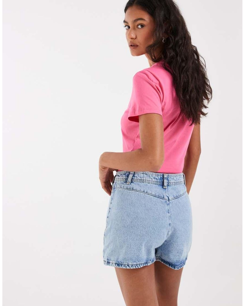 ASOS Red Denim Wrap Skort
