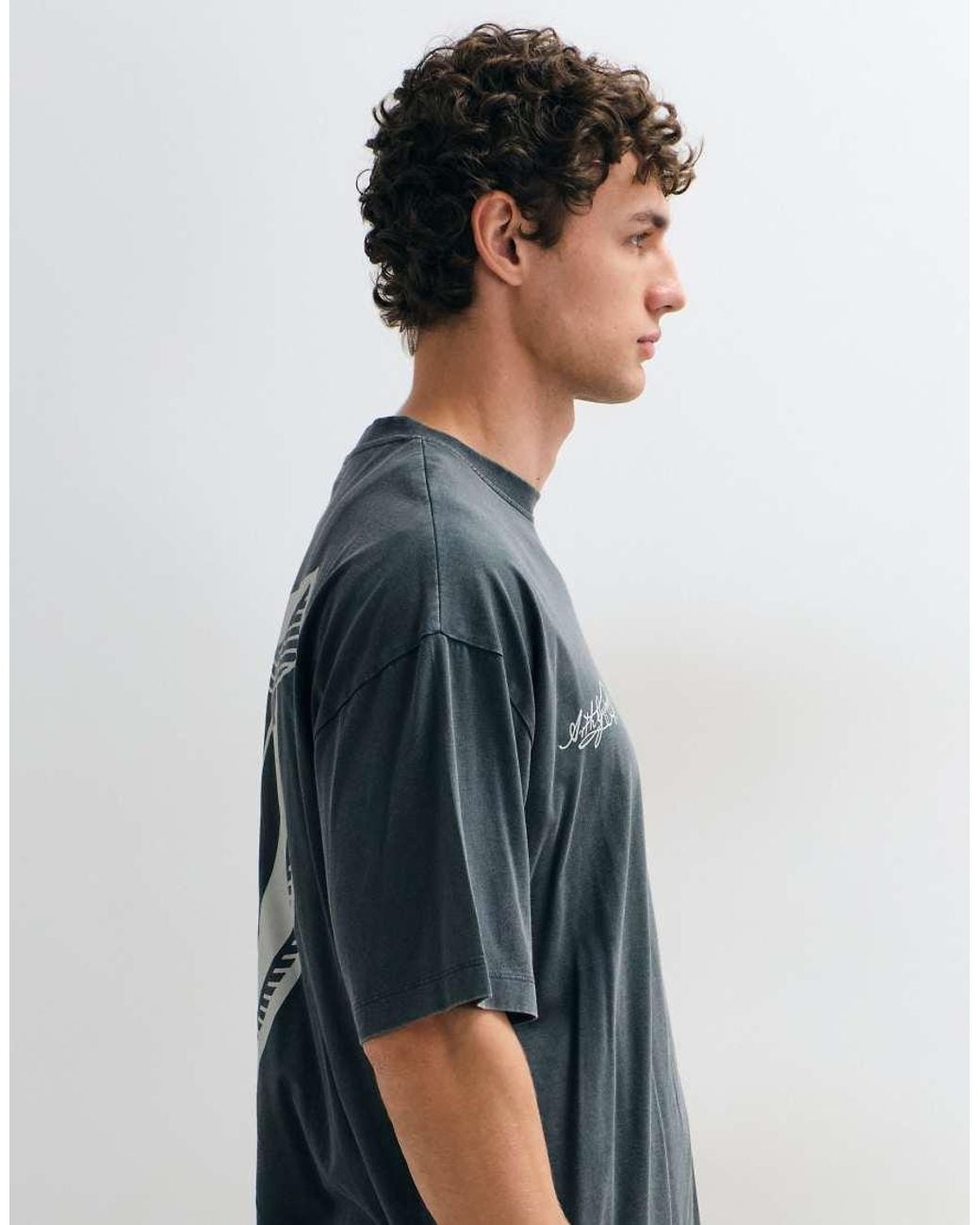 ASOS Blue Oversized T-Shirt With Guinness Harp Print for men