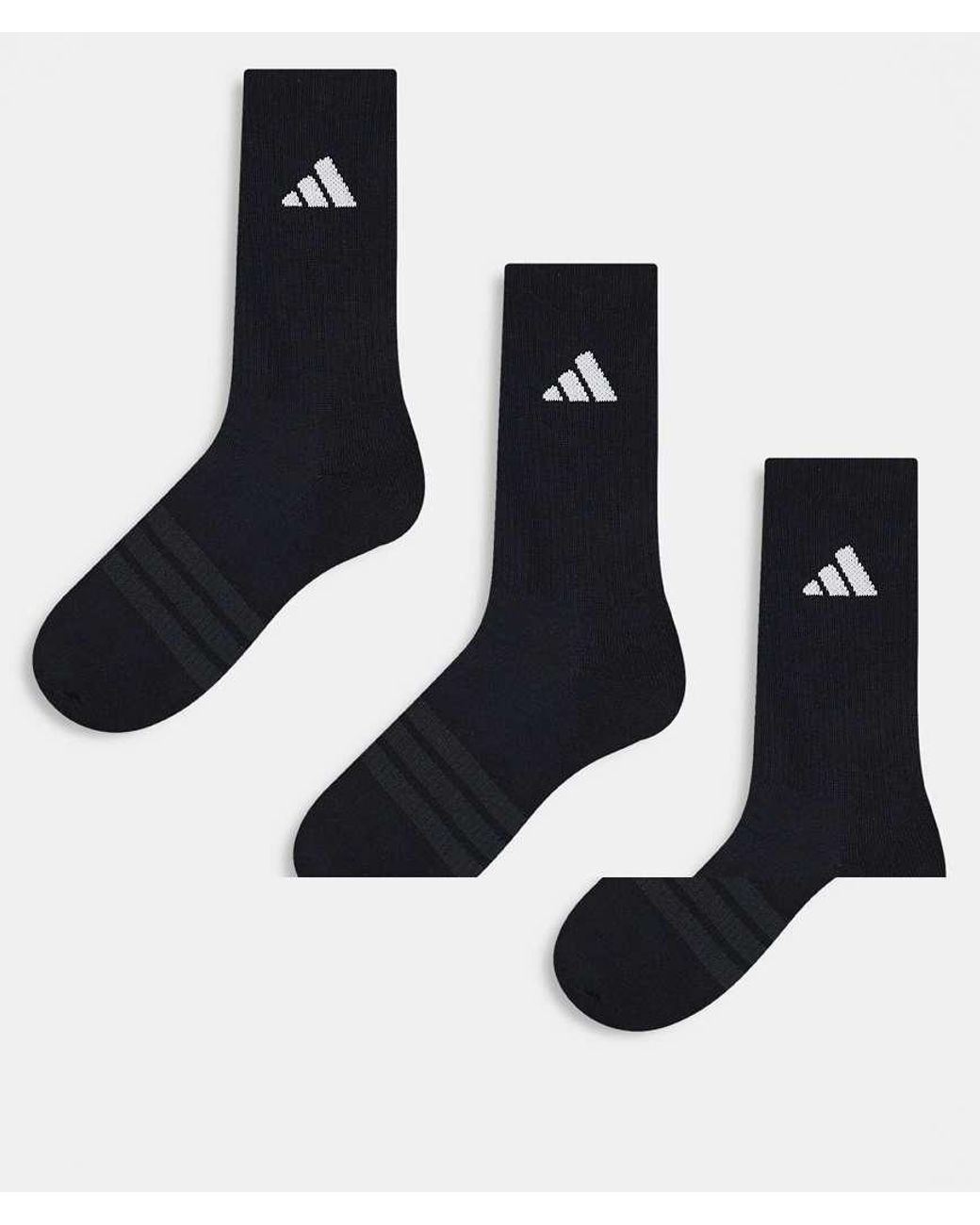 Adidas Originals Blue Adidas Running Essentials 3 Pack Trainer Socks for men