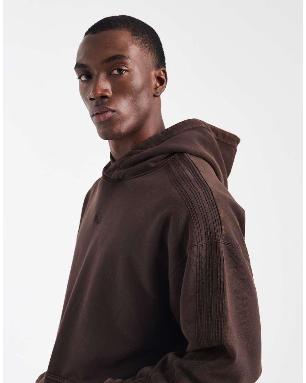 Adidas Originals Brown Premium Essentials Hoodie for men
