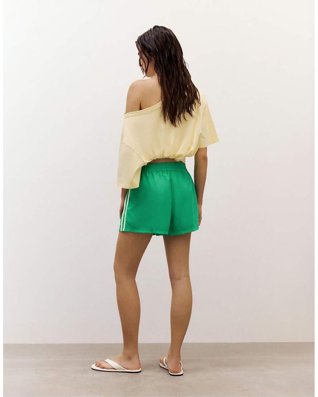 Pull&Bear Green Side-stripe Bermuda Shorts