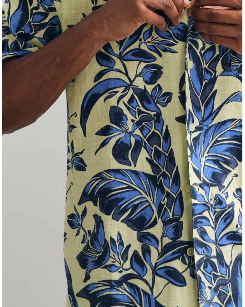 Tommy Hilfiger Blue Resort Bowling Tropical Printed Revere Collar Shirt Co-Ord for men