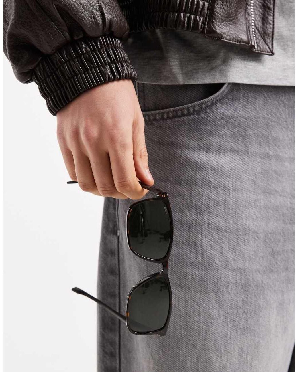 Boss Sunglasses Brown Boss Square Sunglasses for men