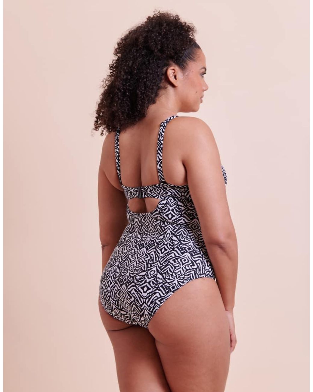 Curvy Kate Black Wild Horizon Padded Plunge Swimsuit