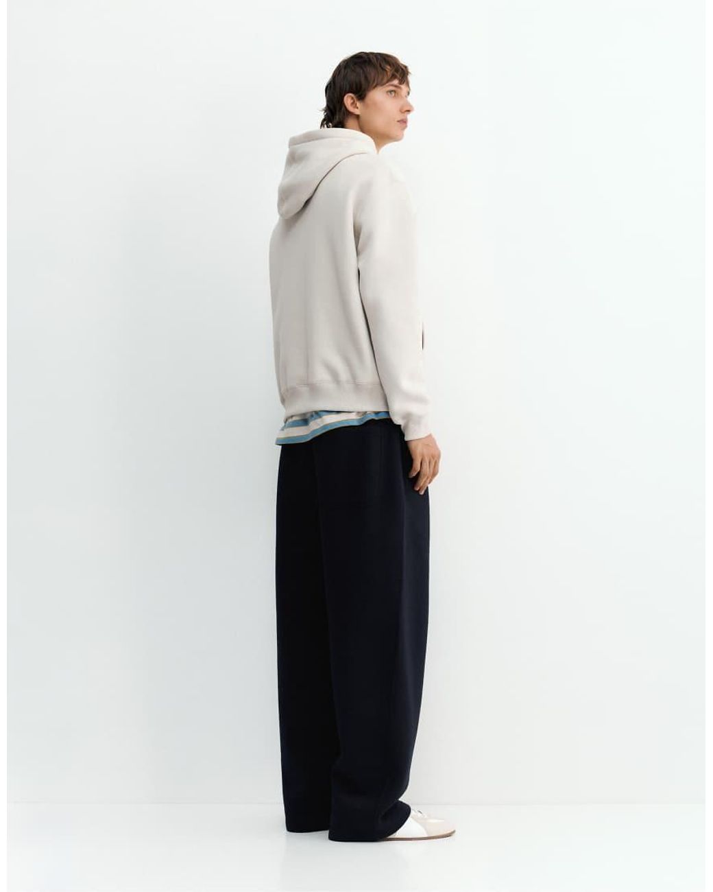 Pull&Bear Basic Hoodie in het White voor heren