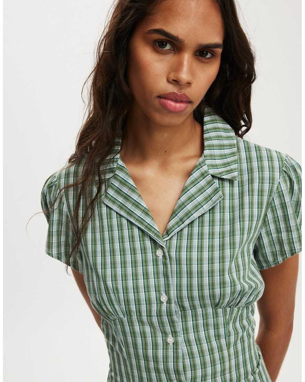 Cotton On Green Scarlet Shirt Mini Dress