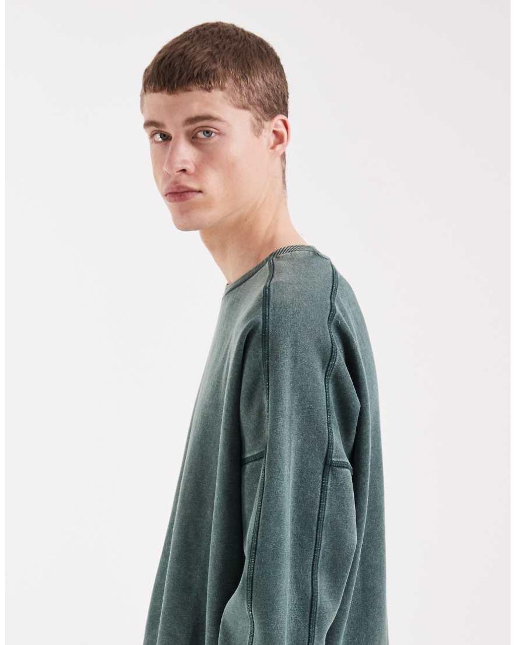 Redefined Rebel Gray Morgan Oversized Sweatshirt for men