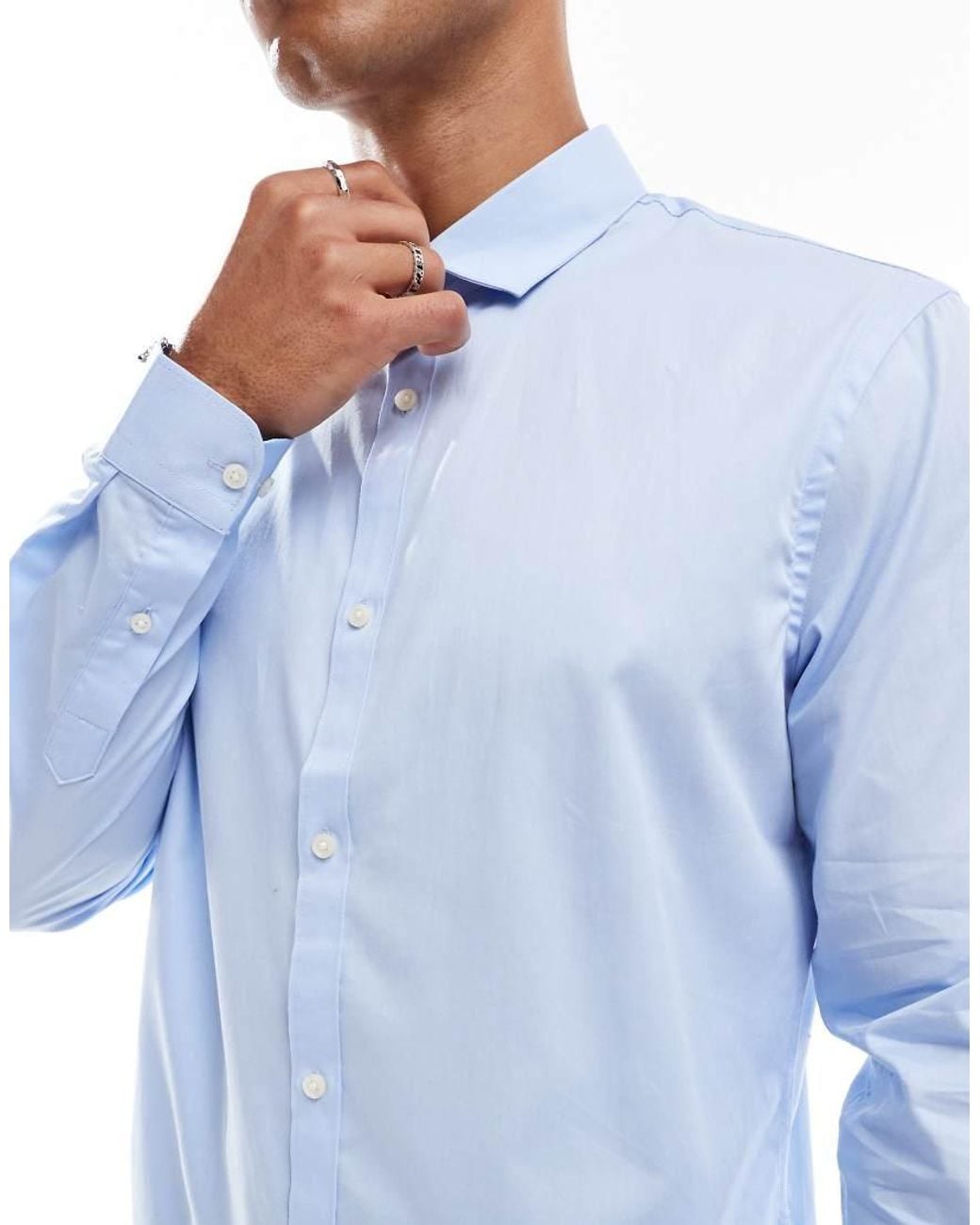 Jack & Jones Blue Slim Fit Shirt for men