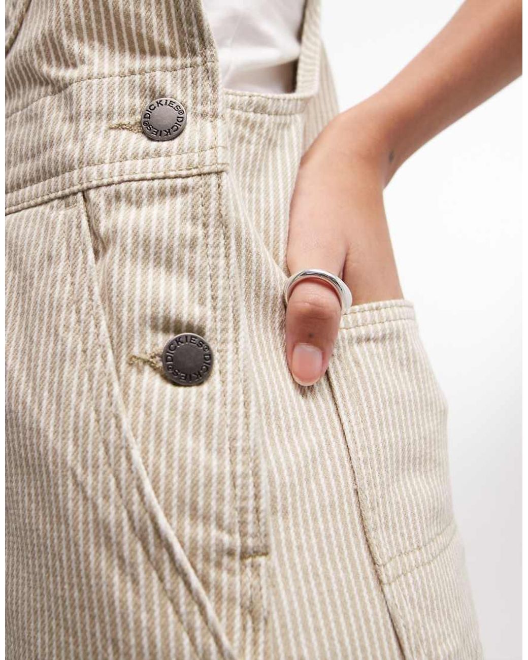 Dickies Natural Hickory Striped Dungarees