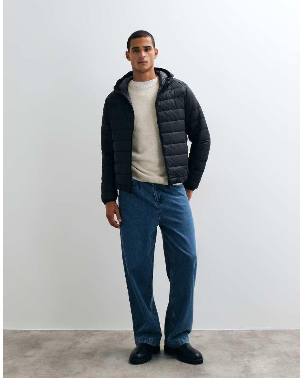 Jack & Jones Gewatteerd Donsjack Met Capuchon in het Blue voor heren