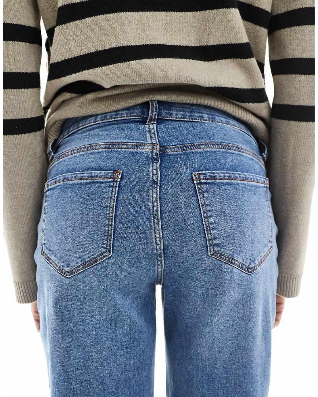 Mama.licious Blue Mamalicious Maternity Straight Leg Jeans With Soft Over The Bump Band