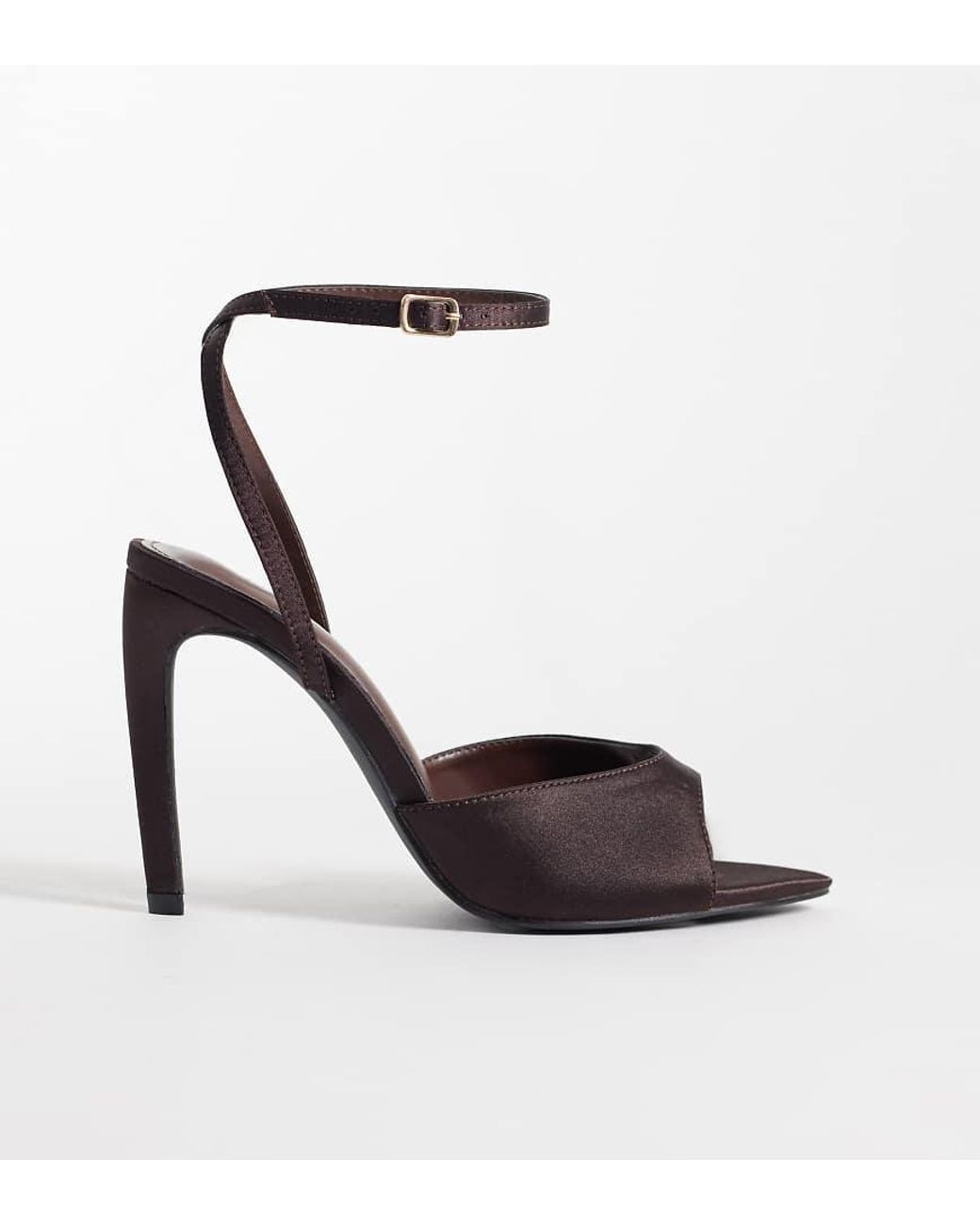 Public Desire White Peep Toe Heeled Sandals