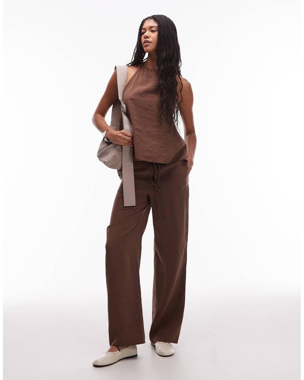 ASOS Brown Modal Halter Top