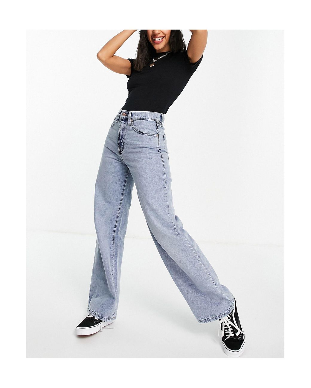 ONLY Hope High Waisted Wide Leg Jeans in Blue | Lyst Canada